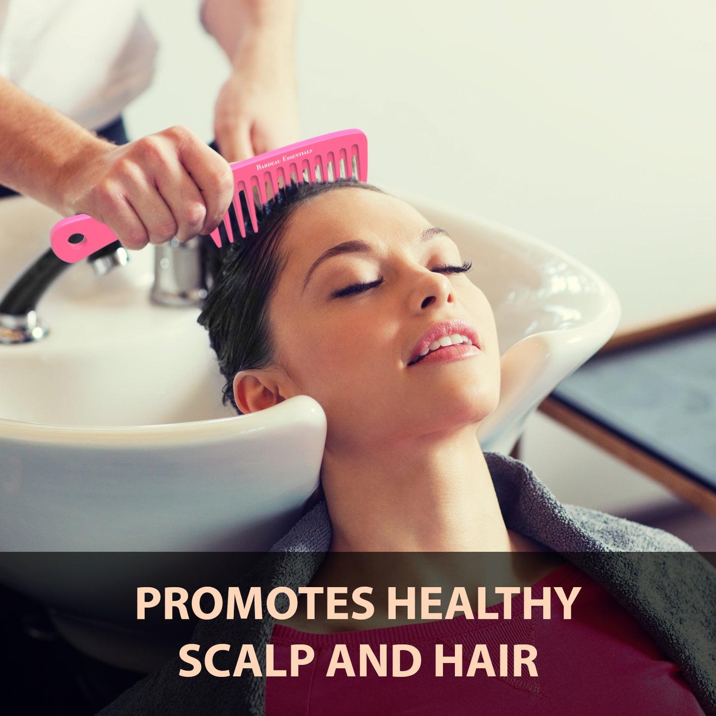 9.5" Detangling Comb | Pink | Carbon Fiber