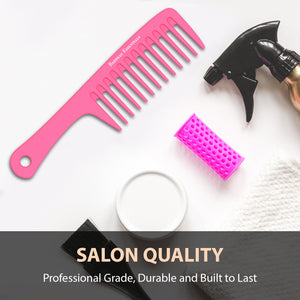 9.5" Detangling Comb | Pink | Carbon Fiber