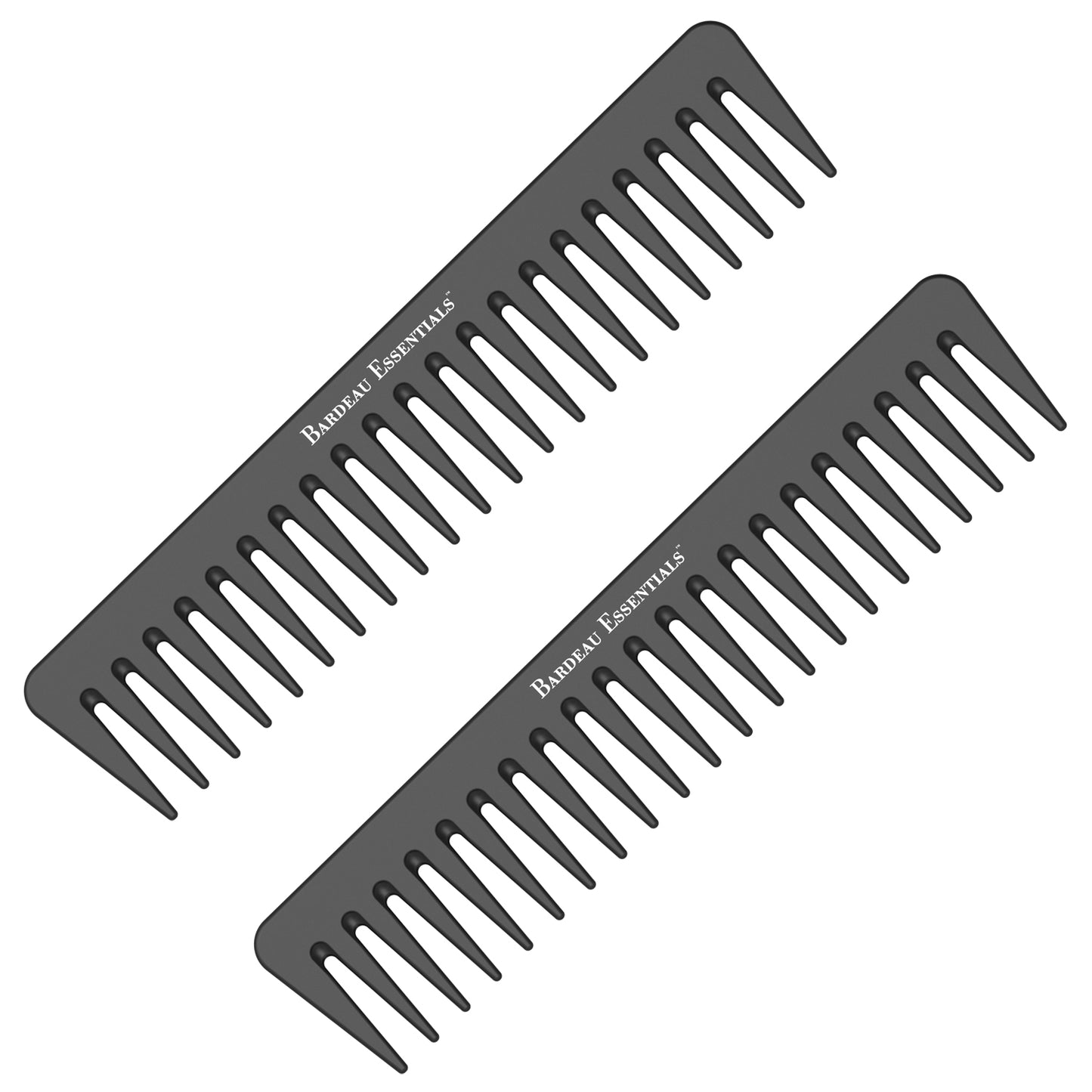 7" Detangling Comb | Black | Carbon Fiber