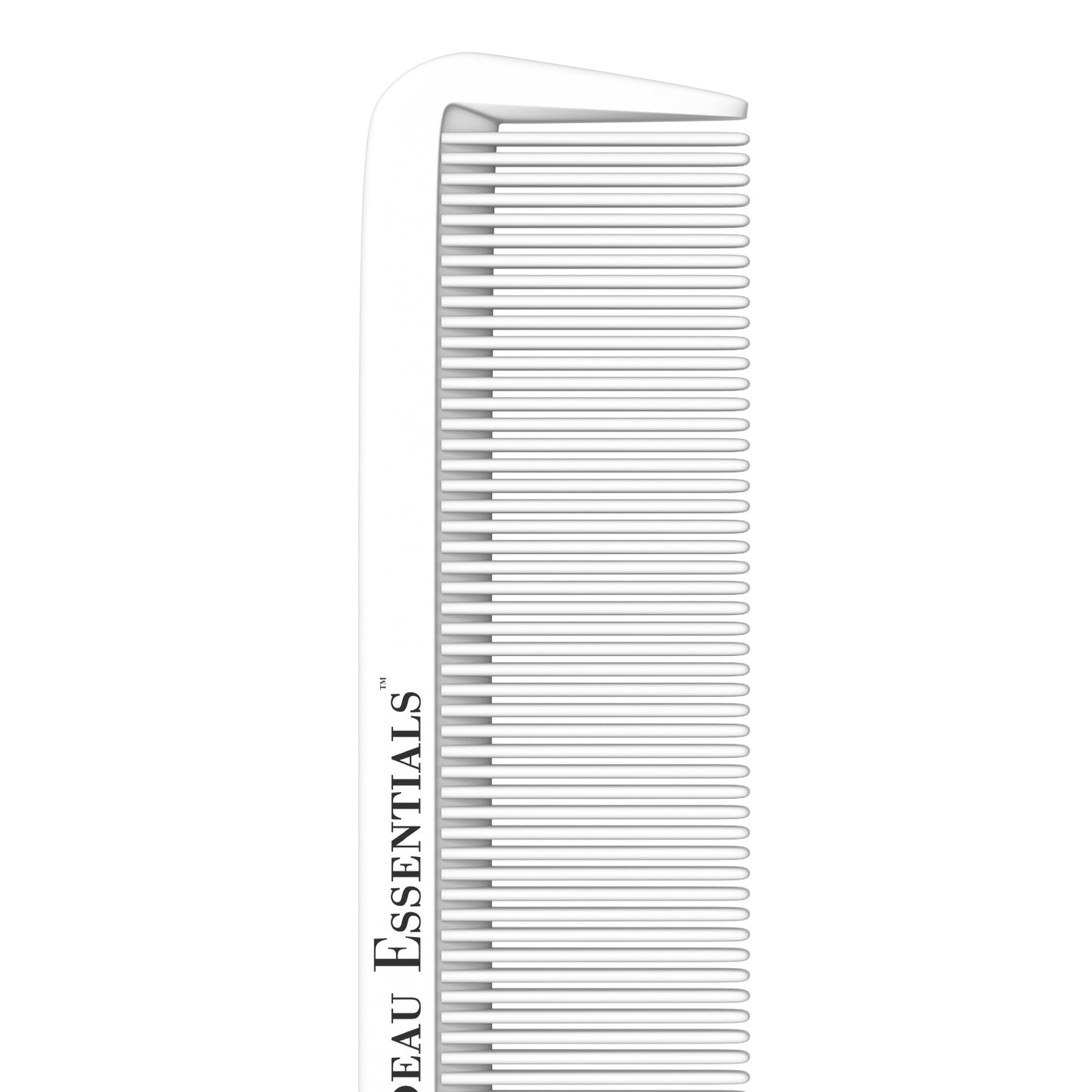 8.8" Metal Tail Comb | White, 2-Pack | Carbon Fiber