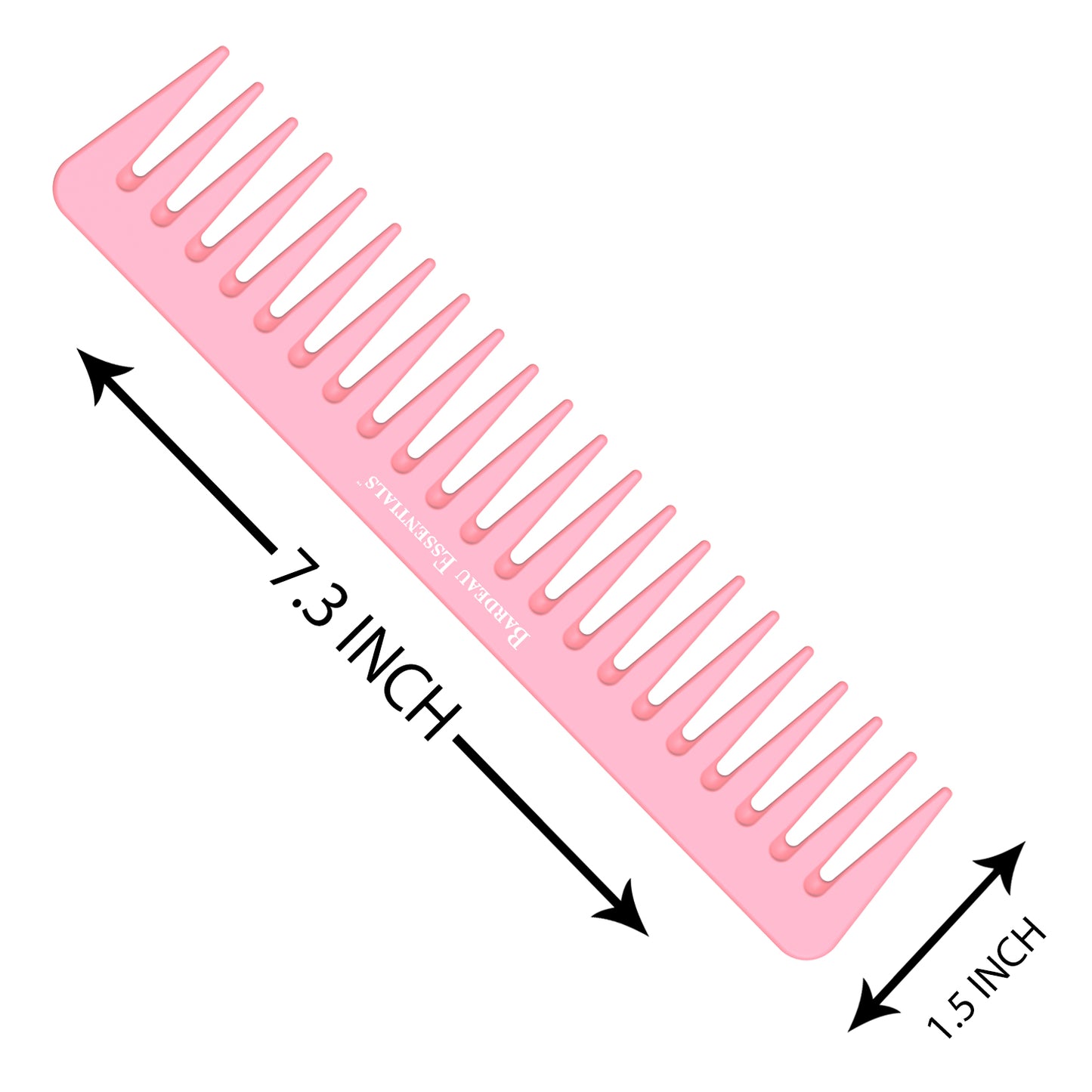 7" Detangling Comb | Pink | Carbon Fiber