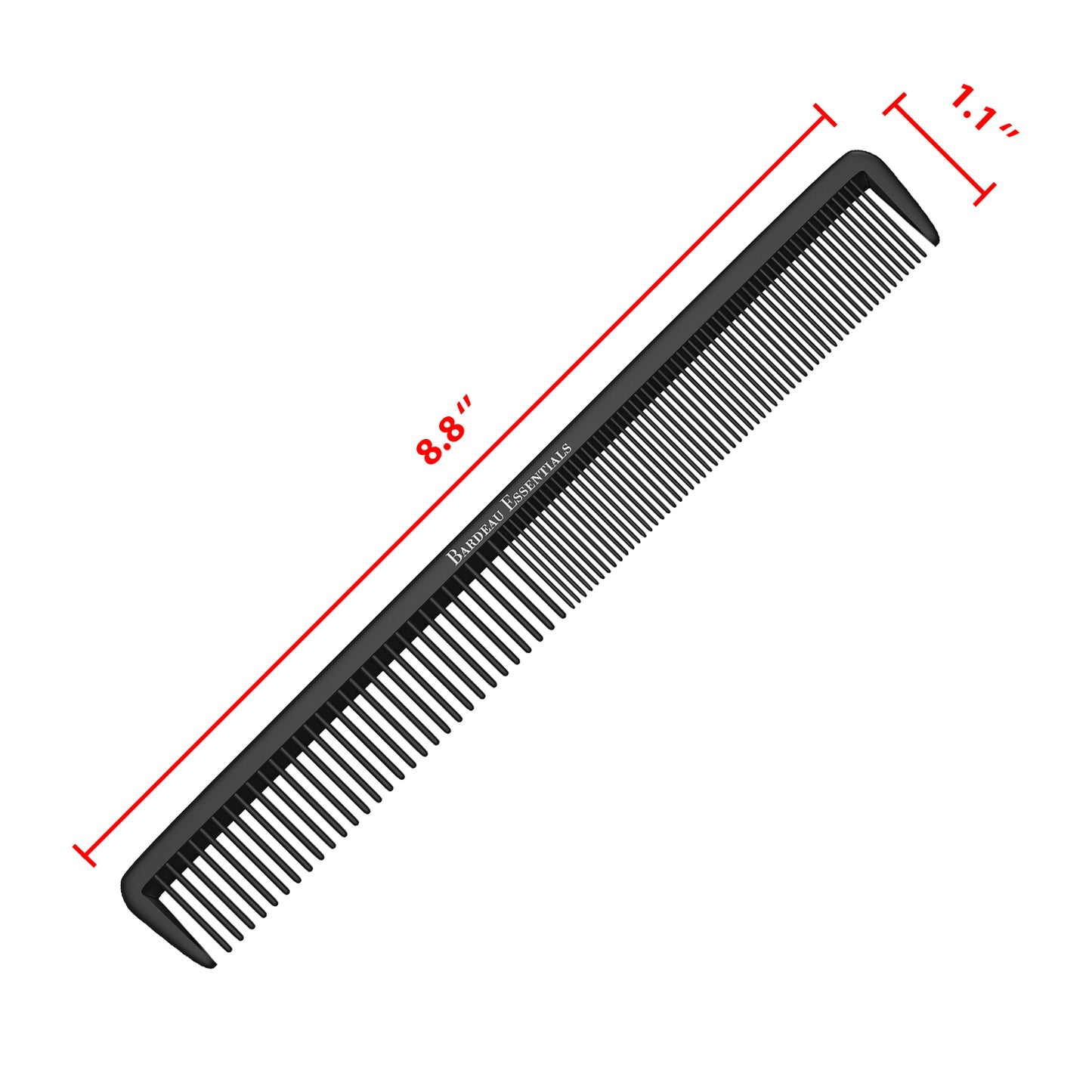 8.75" Styling Comb | Black | Carbon Fiber