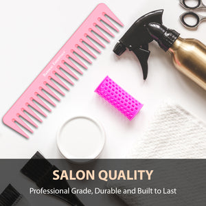 7" Detangling Comb | Pink | Carbon Fiber