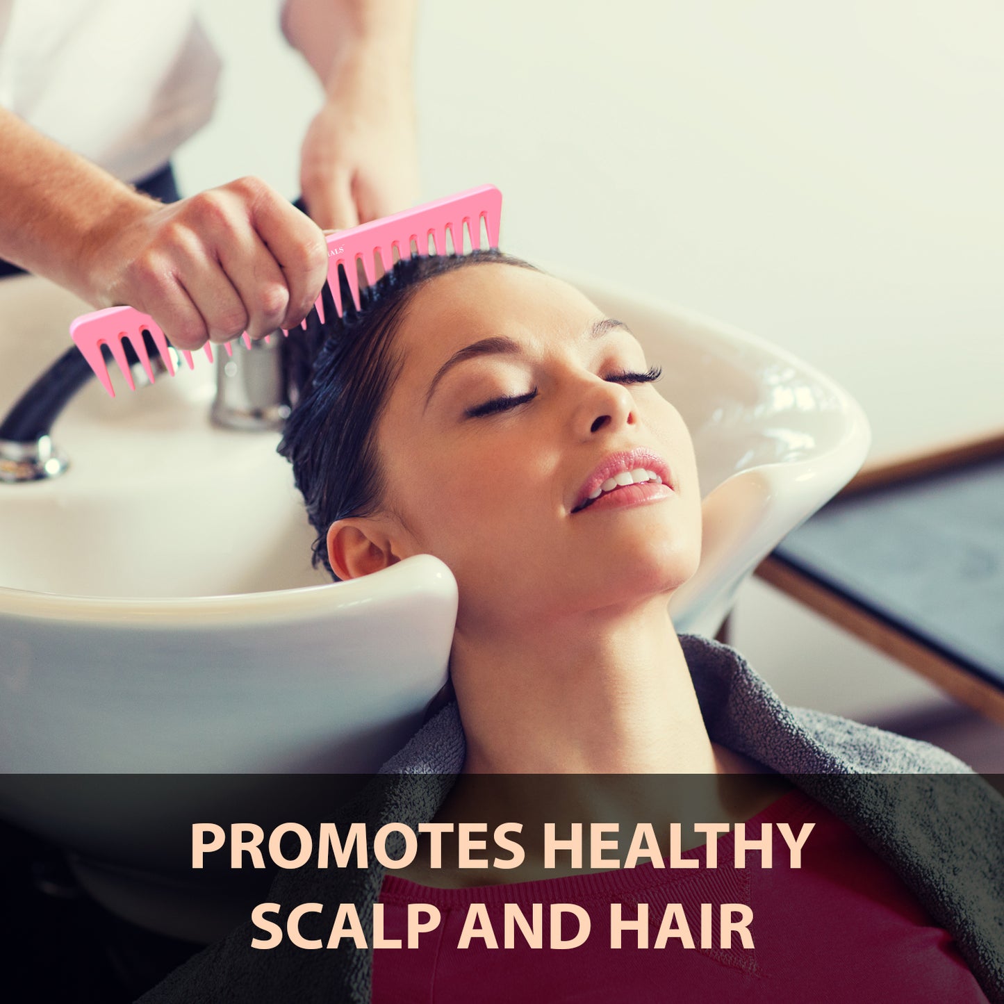 7" Detangling Comb | Pink | Carbon Fiber