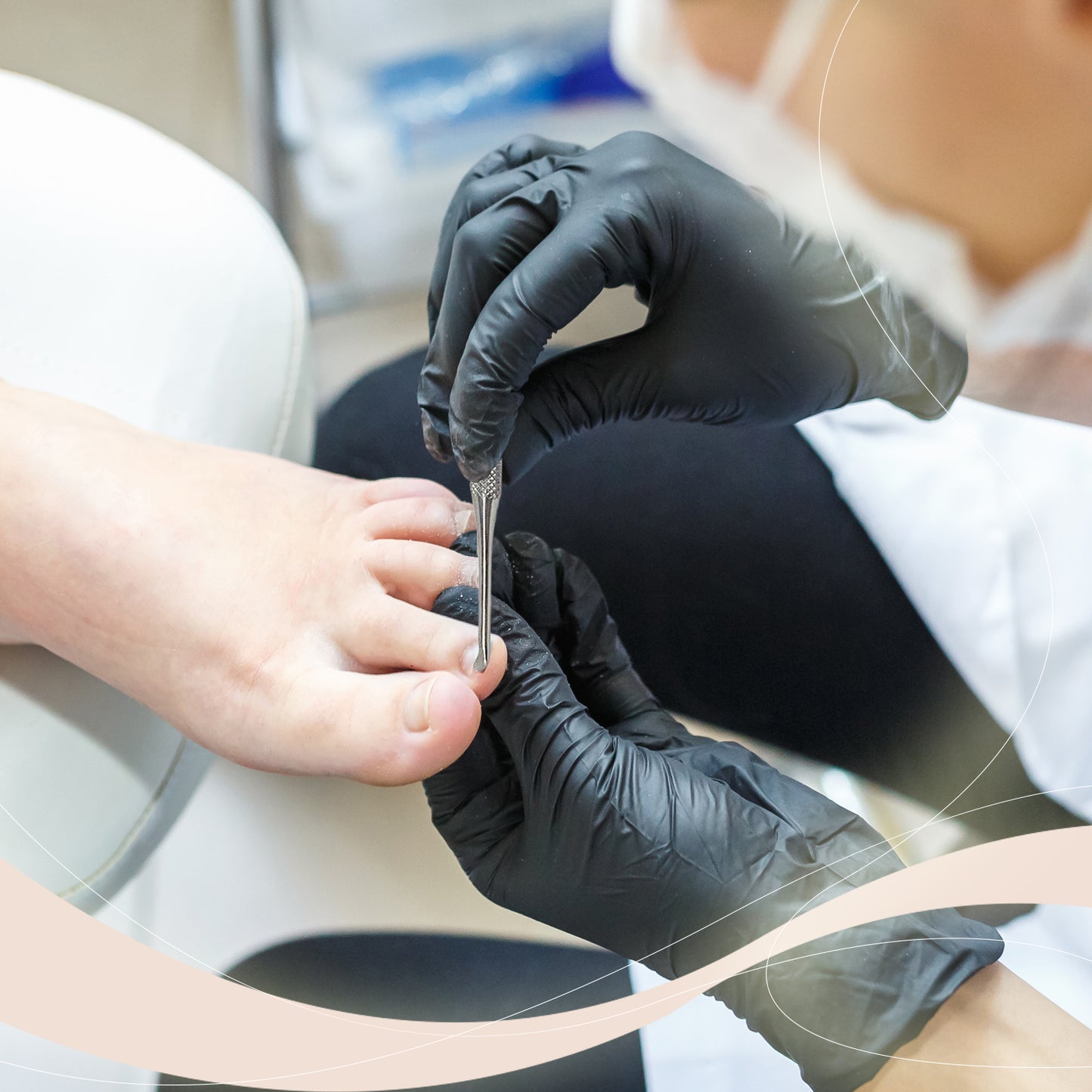 Dual Cuticle Pusher and Spoon Nail Cleaner Toe