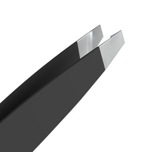 Slant tip Tweezers Single Black Close Up