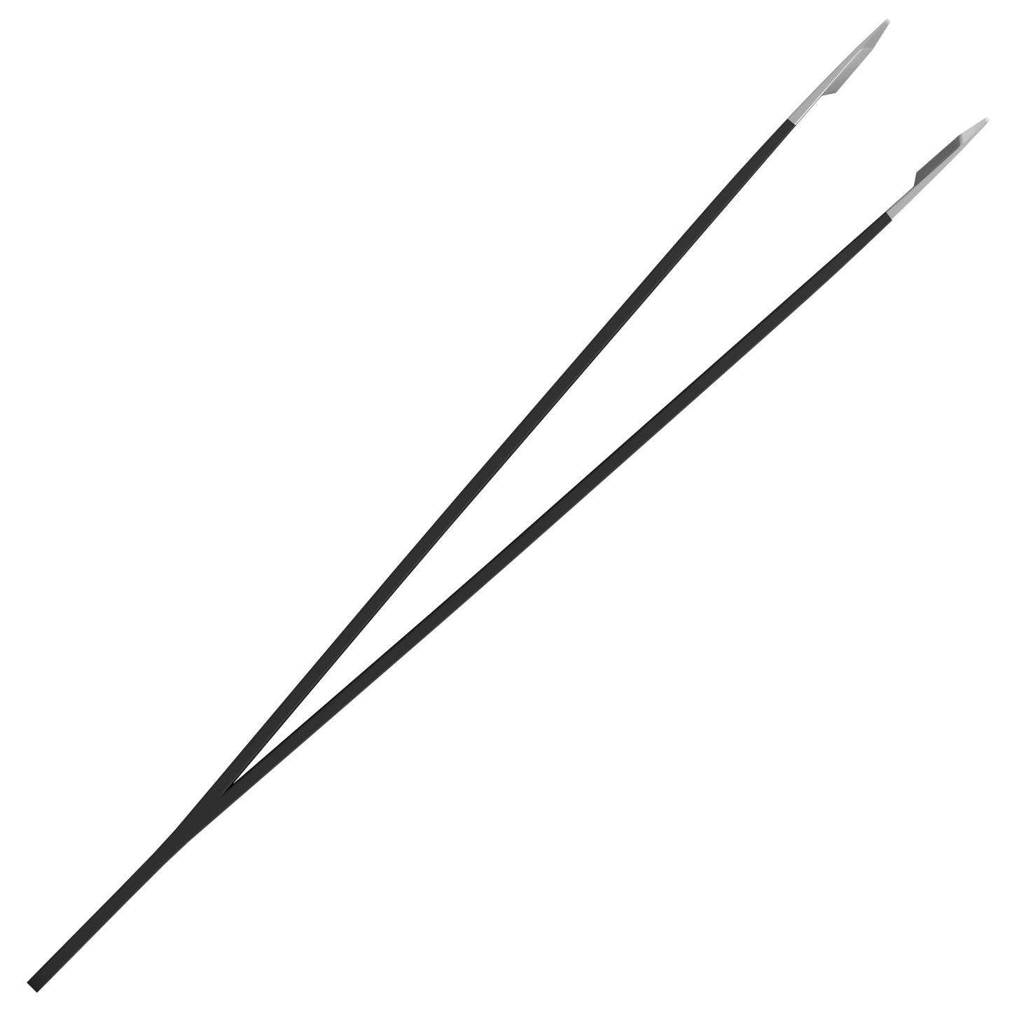 Slant tip Tweezers Single Black side view