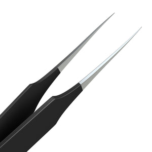 Splinter tip Tweezers Single Black Close Up