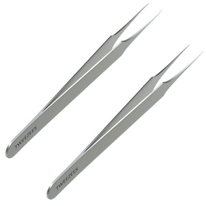 Splinter tip Tweezers Single Silver Two pack