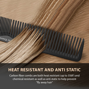 7" Styling Comb | Black | Carbon Fiber