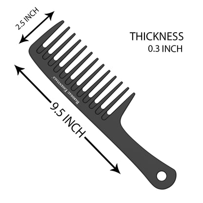 9.5" Detangling Comb | Black | Carbon Fiber