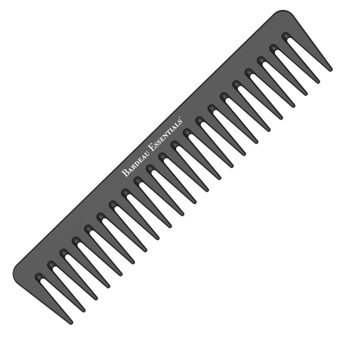 7 Inch Detangling Comb | Black Carbon Fiber | For Straight or Curly Hair