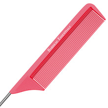 8.8 Inch Pink Metal Tail Comb (2 Pack) Carbon Fiber and Stainless Steel Pintail