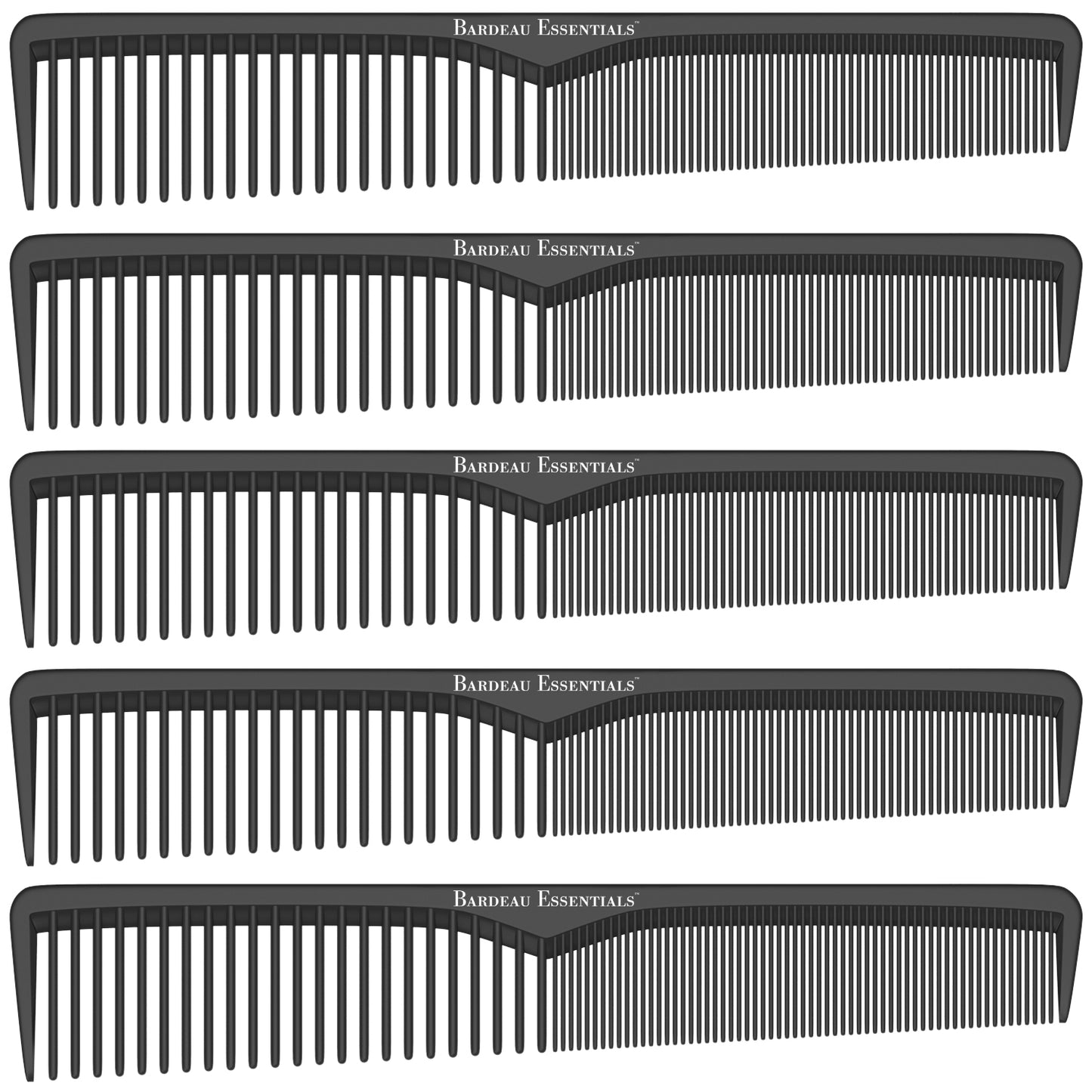 7" Styling Comb | Black | Carbon Fiber