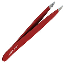 Slant Tip Tweezers - Red