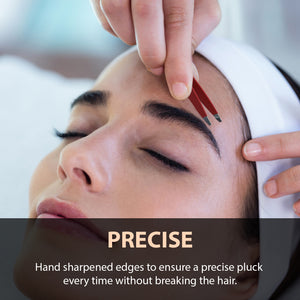 Slant tip Tweezers Single Red Precise