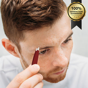 Slant tip Tweezers Single Red Satisfaction Guarantee