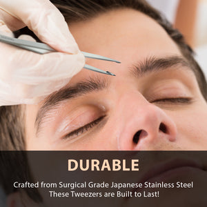 Slant tip Tweezers Single Silver Durable