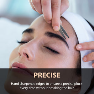 Slant tip Tweezers Single Silver Precise