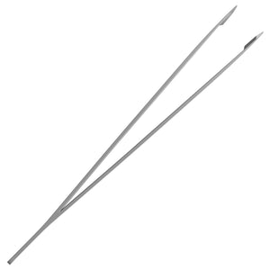 Slant tip Tweezers Single Silver side view